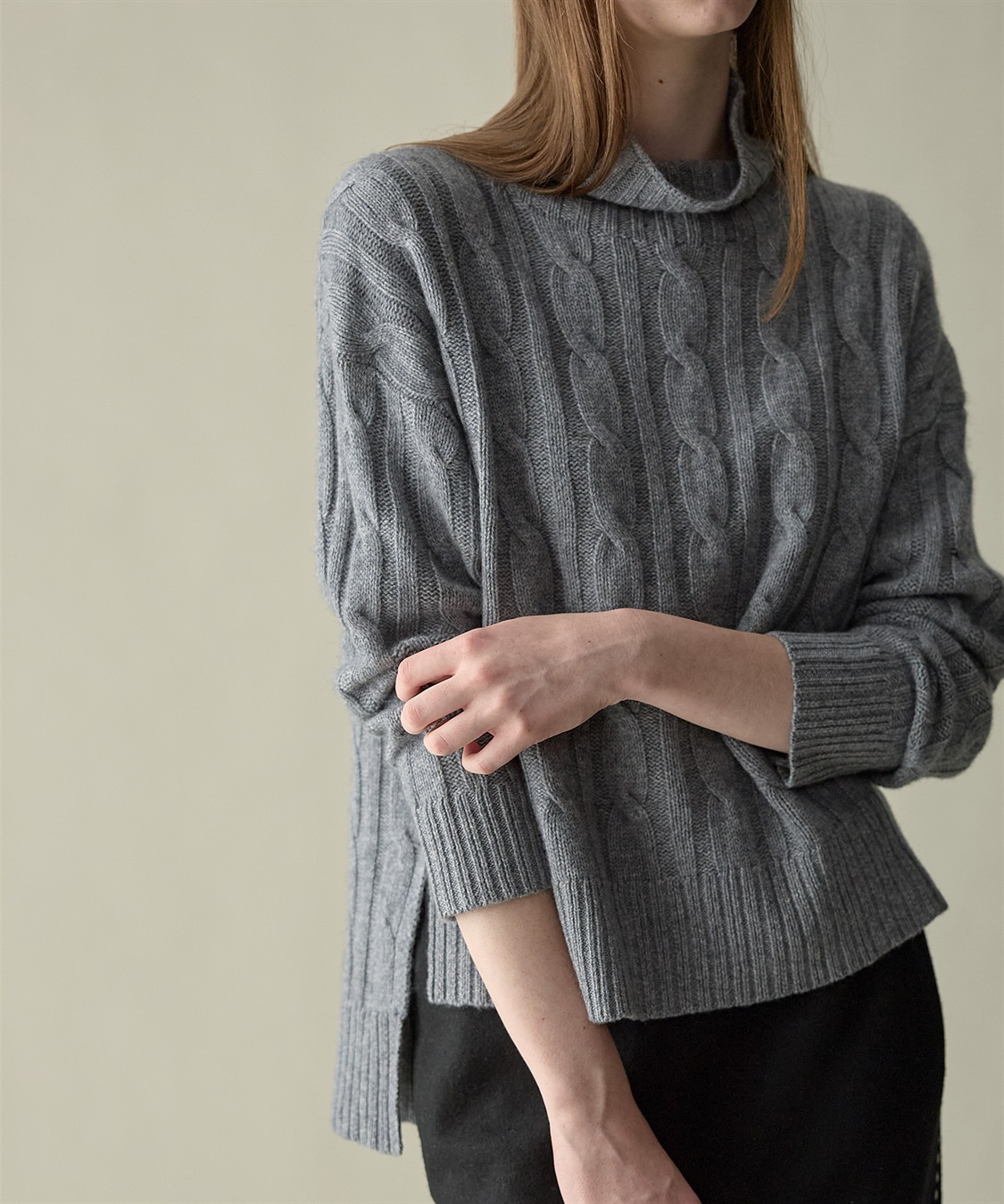 49AV JUNKO SHIMADA 【WEB限定】カシミヤケーブル編みハイネックニット_sub_11