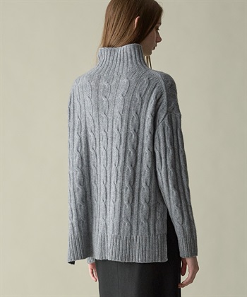 49AV JUNKO SHIMADA 【WEB限定】カシミヤケーブル編みハイネックニット_subthumb_12