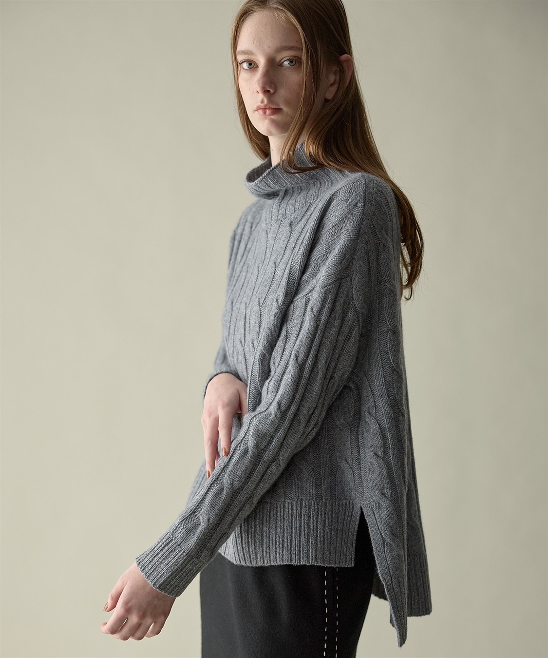 49AV JUNKO SHIMADA 【WEB限定】カシミヤケーブル編みハイネックニット_sub_13