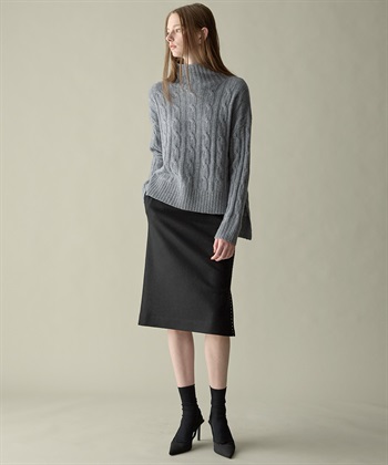 49AV JUNKO SHIMADA 【WEB限定】カシミヤケーブル編みハイネックニット_subthumb_15