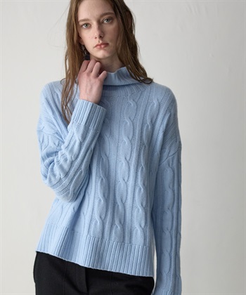 49AV JUNKO SHIMADA 【WEB限定】カシミヤケーブル編みハイネックニット_subthumb_17