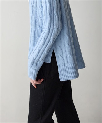 49AV JUNKO SHIMADA 【WEB限定】カシミヤケーブル編みハイネックニット_subthumb_19