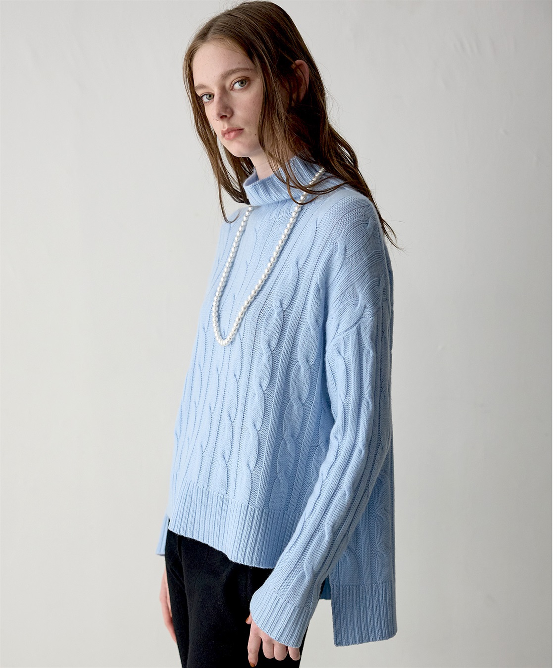 49AV JUNKO SHIMADA 【WEB限定】カシミヤケーブル編みハイネックニット_sub_20