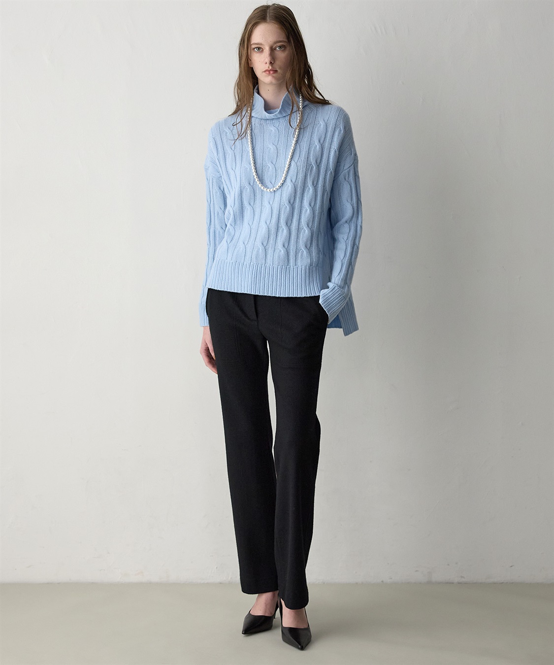 49AV JUNKO SHIMADA 【WEB限定】カシミヤケーブル編みハイネックニット_sub_21