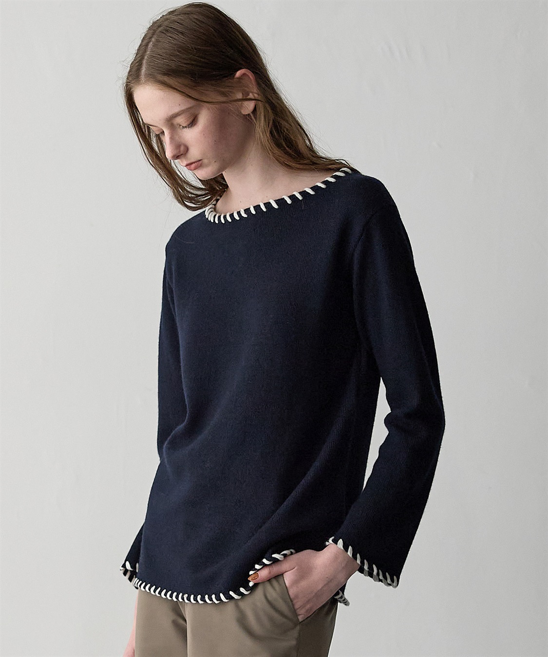 49AV JUNKO SHIMADA 【WEB限定】ステッチニットプルオーバー_sub_2