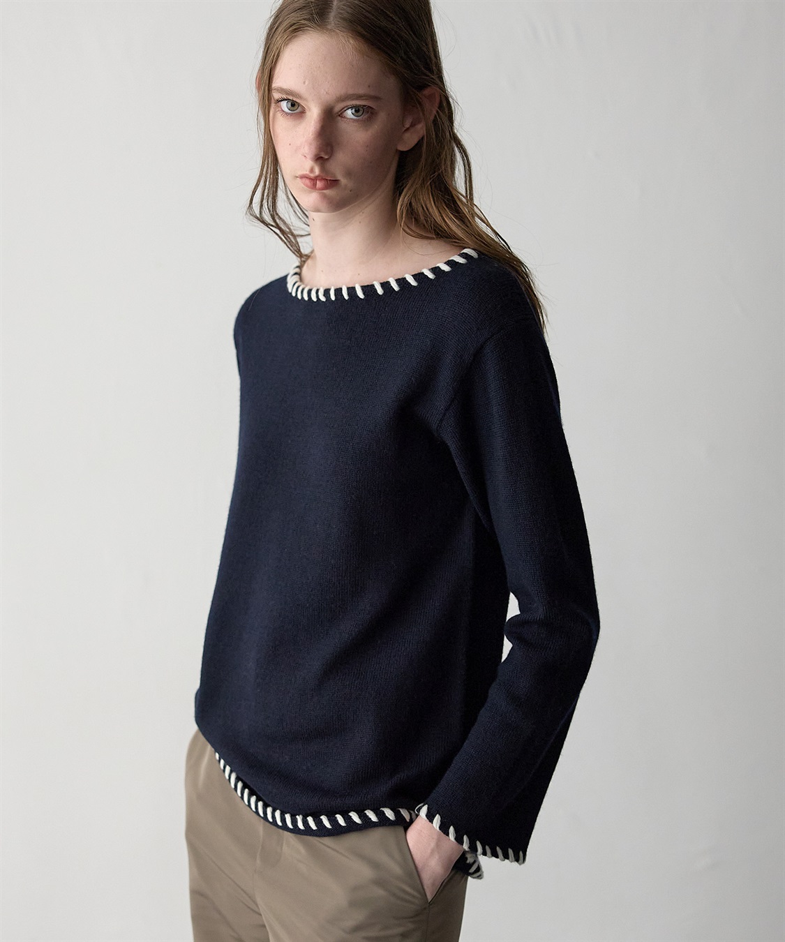 49AV JUNKO SHIMADA 【WEB限定】ステッチニットプルオーバー_sub_3