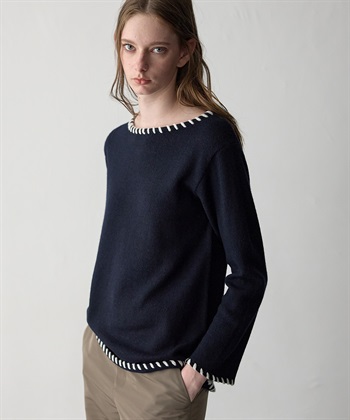 49AV JUNKO SHIMADA 【WEB限定】ステッチニットプルオーバー_subthumb_3