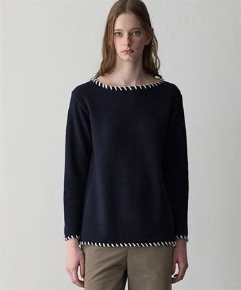 49AV JUNKO SHIMADA 【WEB限定】ステッチニットプルオーバー_subthumb_4