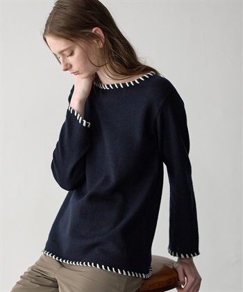 49AV JUNKO SHIMADA 【WEB限定】ステッチニットプルオーバー_subthumb_9