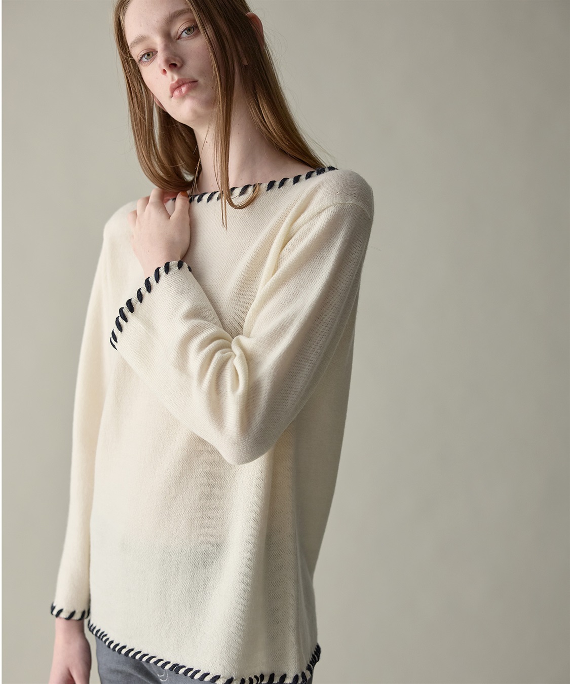 49AV JUNKO SHIMADA 【WEB限定】ステッチニットプルオーバー_sub_13