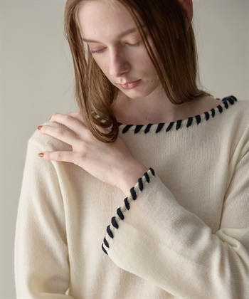 49AV JUNKO SHIMADA 【WEB限定】ステッチニットプルオーバー_subthumb_14