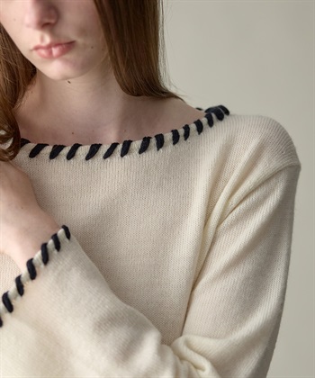 49AV JUNKO SHIMADA 【WEB限定】ステッチニットプルオーバー_subthumb_15