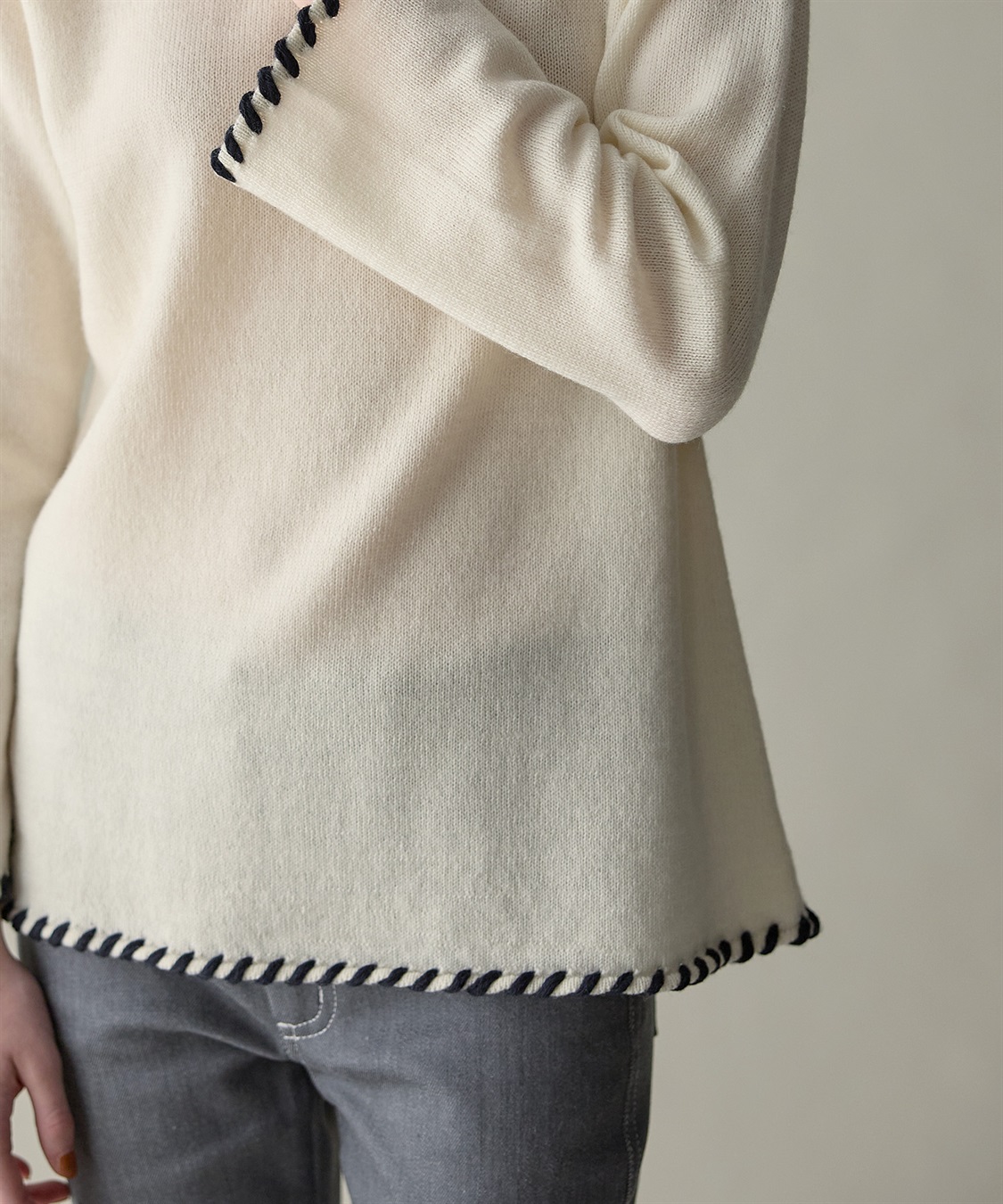 49AV JUNKO SHIMADA 【WEB限定】ステッチニットプルオーバー_sub_16