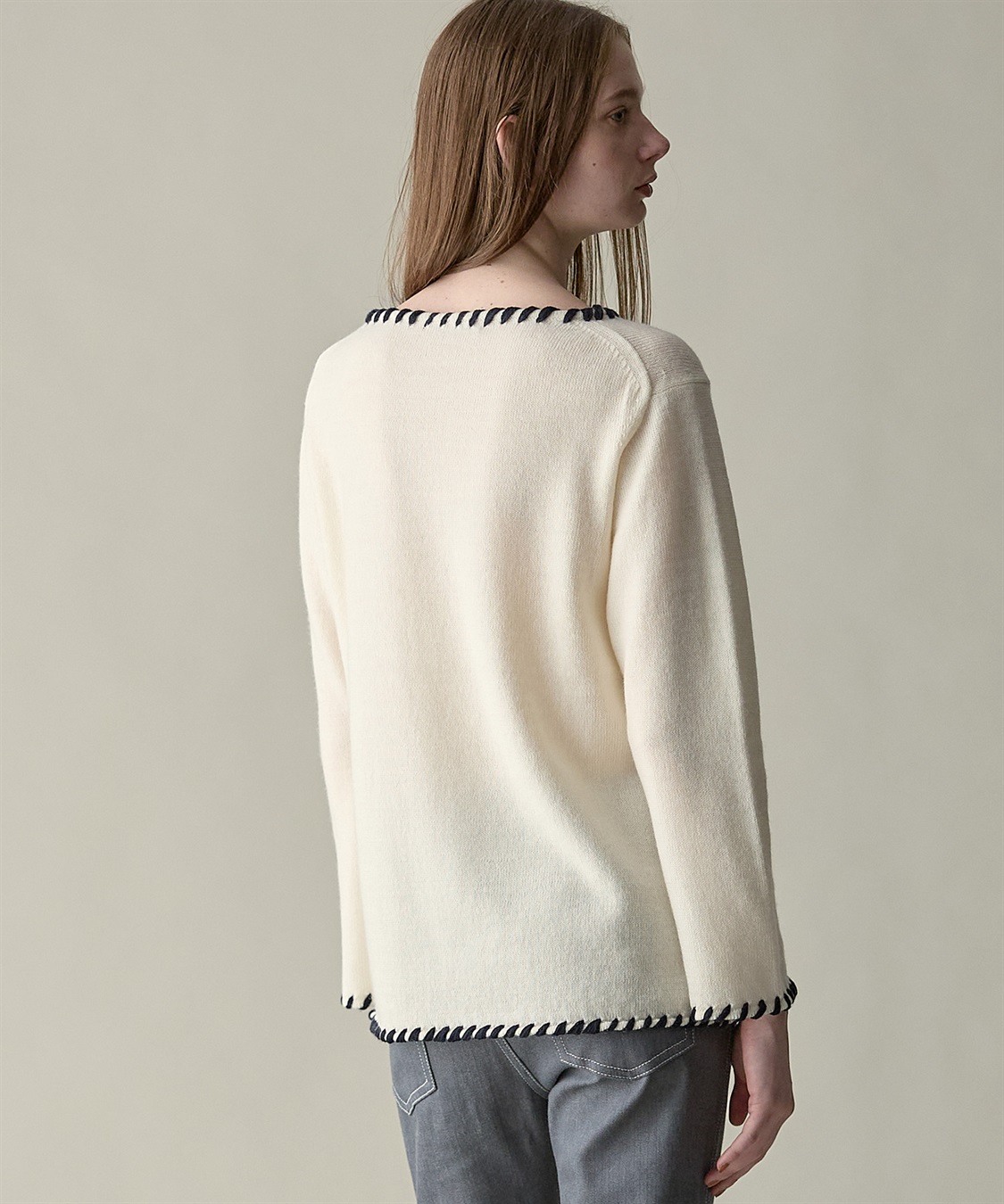 49AV JUNKO SHIMADA 【WEB限定】ステッチニットプルオーバー_sub_17