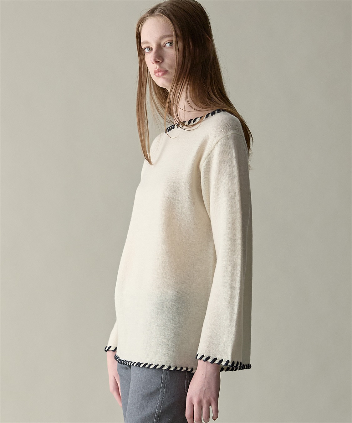 49AV JUNKO SHIMADA 【WEB限定】ステッチニットプルオーバー_sub_18