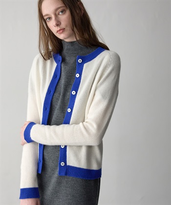 49AV JUNKO SHIMADA 【WEB限定】カシミヤ配色ニットカーディガン_subthumb_3