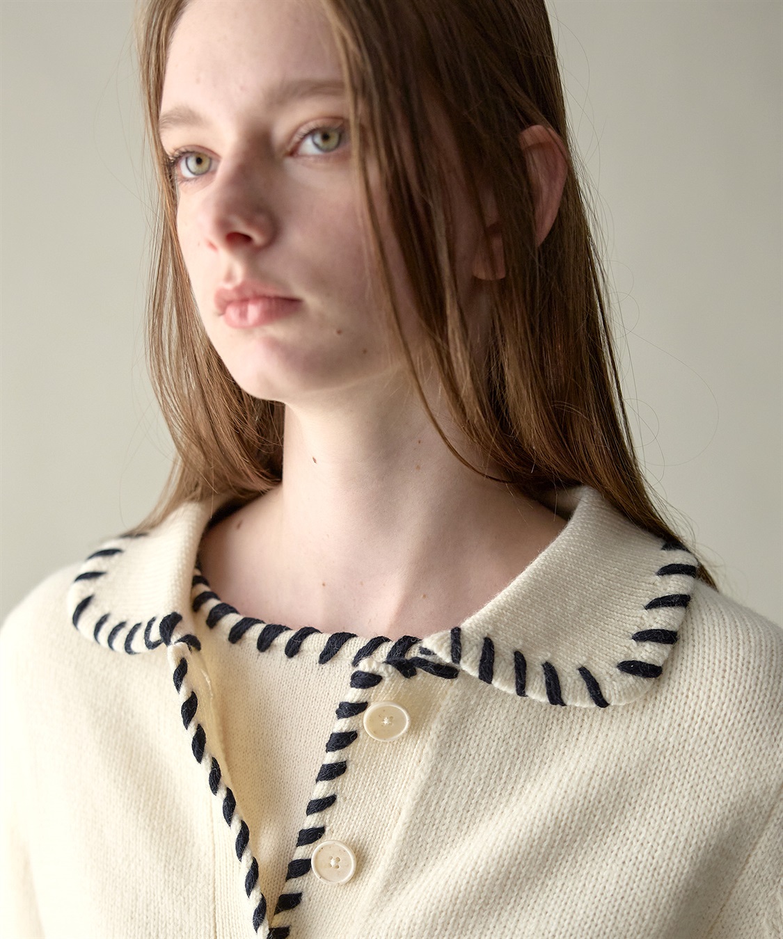 49AV JUNKO SHIMADA 【WEB限定】ステッチニットカーディガン_sub_4