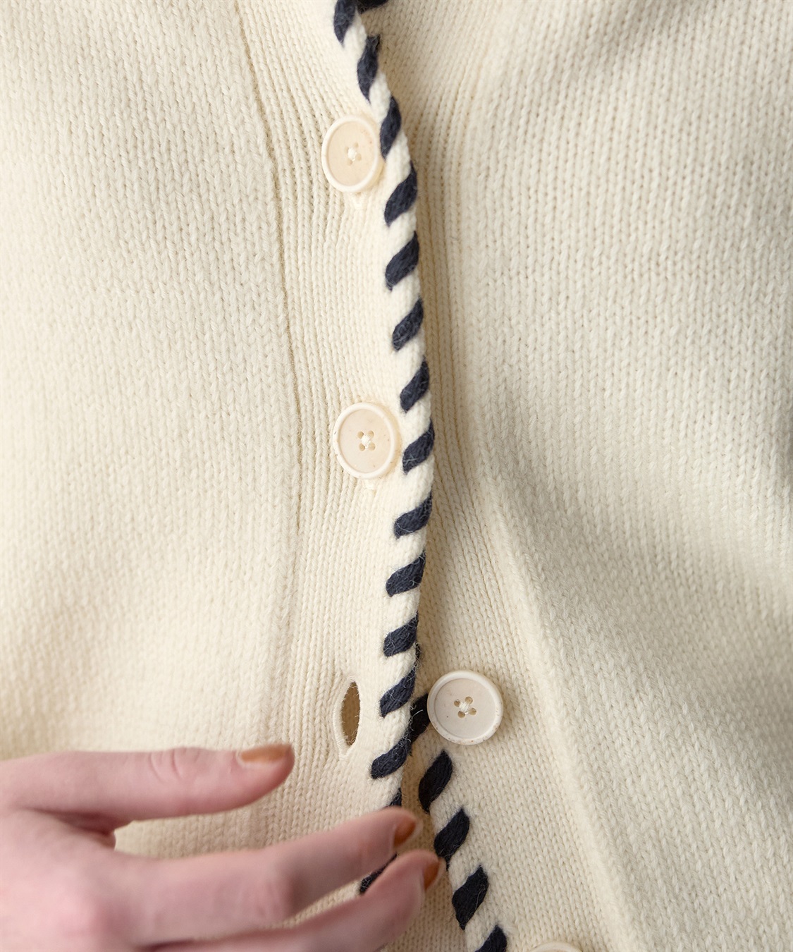 49AV JUNKO SHIMADA 【WEB限定】ステッチニットカーディガン_sub_6