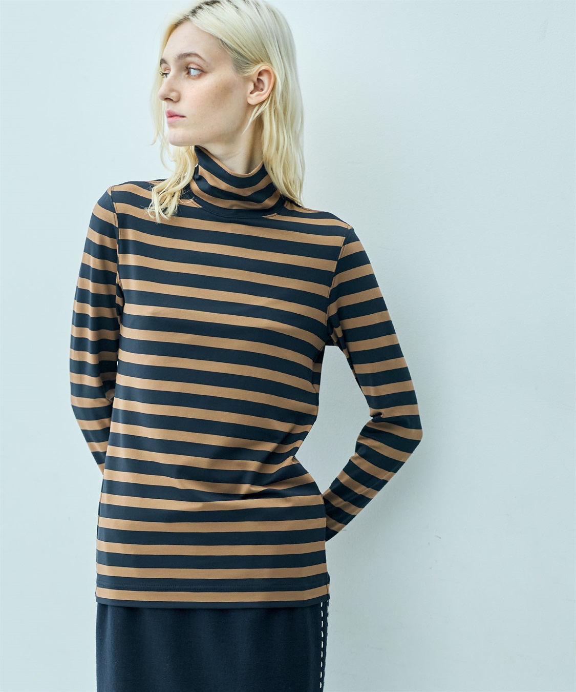 WEB限定】ハイネックボーダー柄トップス 49AV JUNKO SHIMADA｜クロス