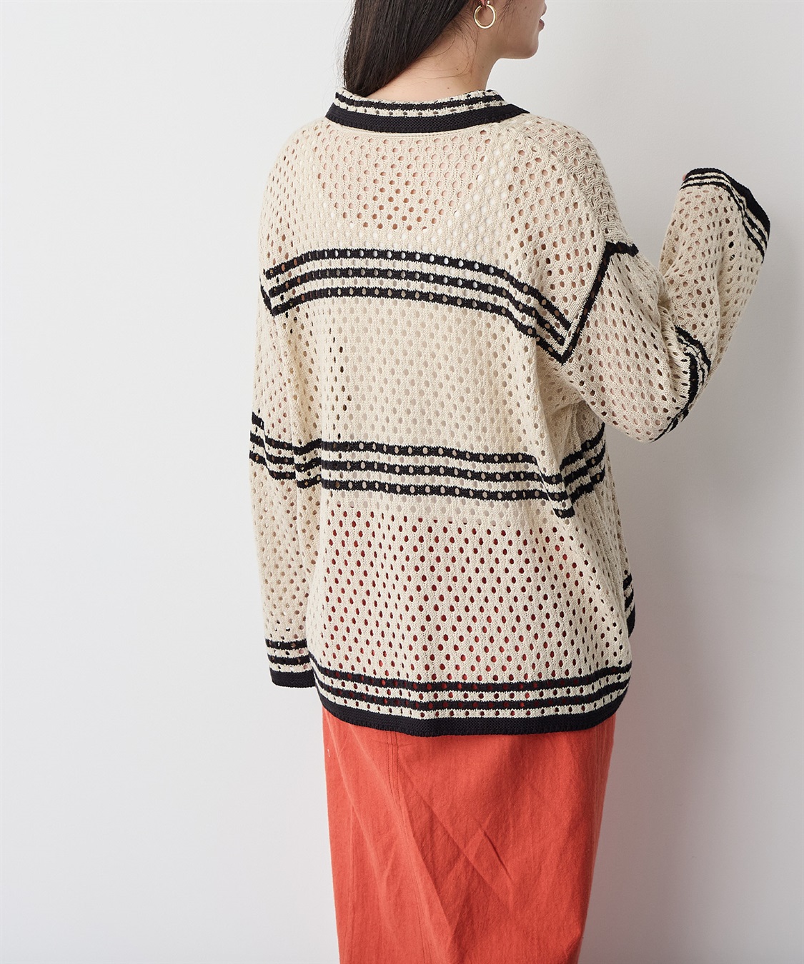 anyfee 【anyfee/プラスサイズ】かぎ針風ニットシャツカーデ_sub_15