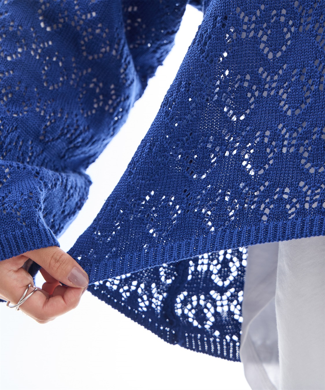 anyfee 【anyfee/プラスサイズ】透かし編みニットプルオーバー_sub_13