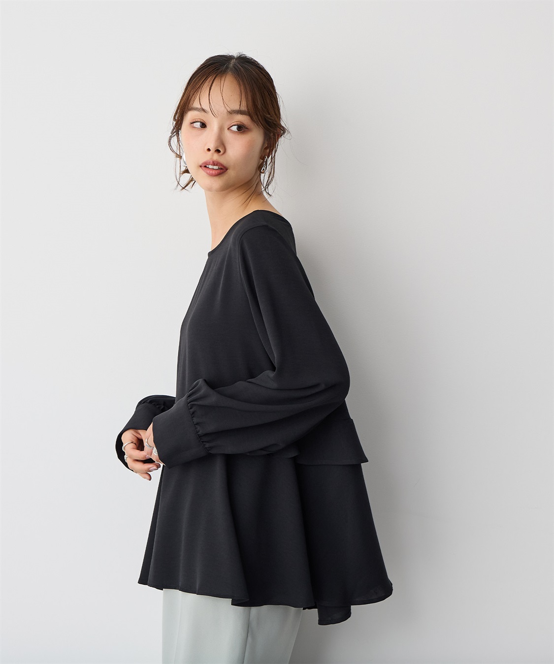 anyfee 【anyfee/プラスサイズ】前後2wayティアードフリルブラウス_sub_14