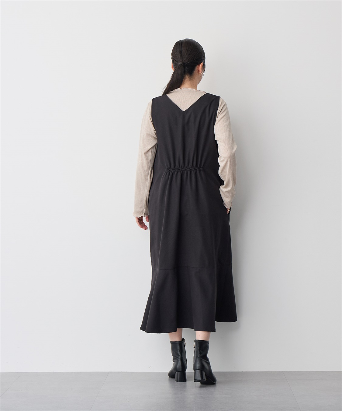 Life Style by cross marche 【anyfee/プラスサイズ】深ネックマーメイドジャンスカ_sub_10