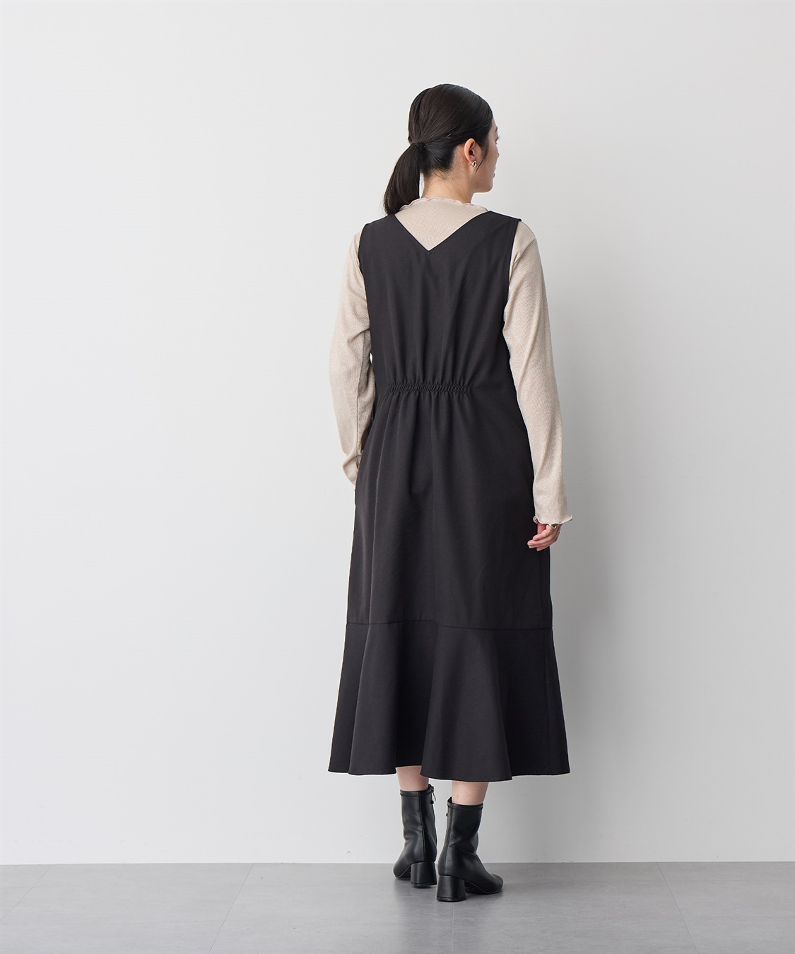 Life Style by cross marche 【anyfee/プラスサイズ】深ネックマーメイドジャンスカ_sub_11