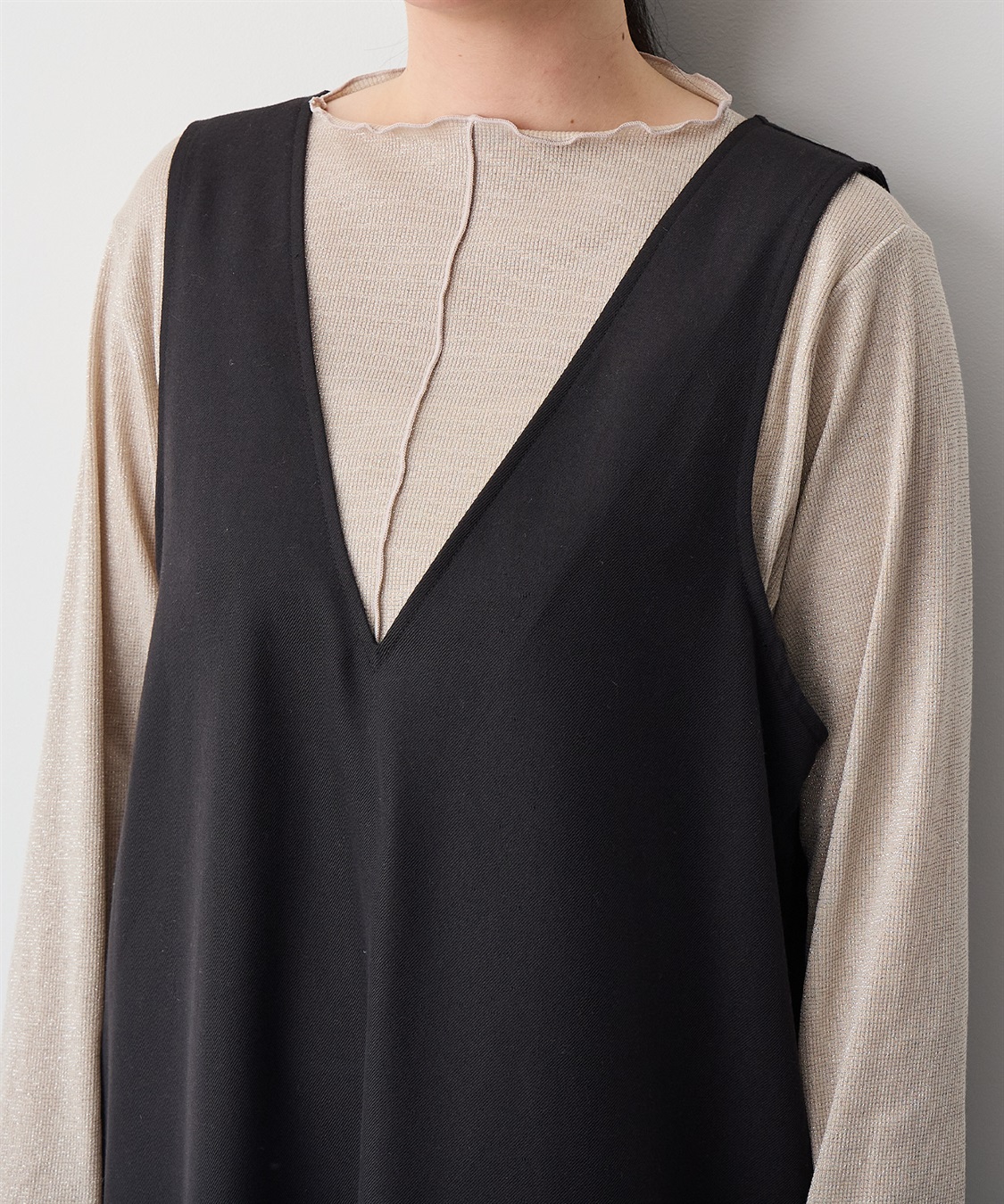 Life Style by cross marche 【anyfee/プラスサイズ】深ネックマーメイドジャンスカ_sub_12