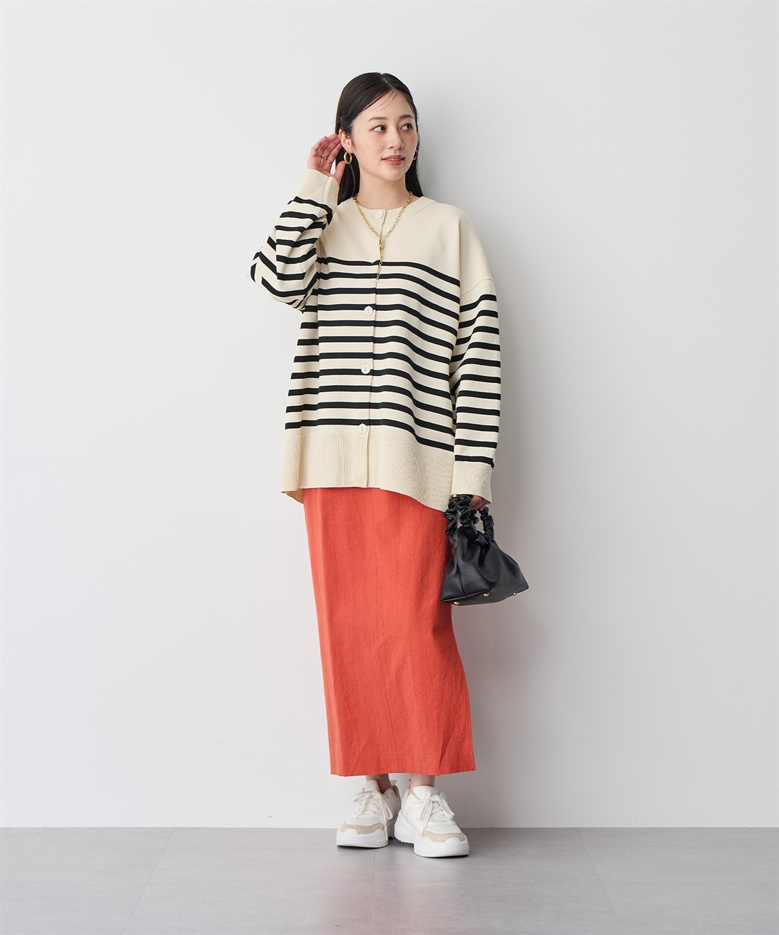 anyfee 【anyfee/プラスサイズ】スウェットライクニットカーディガン_sub_9