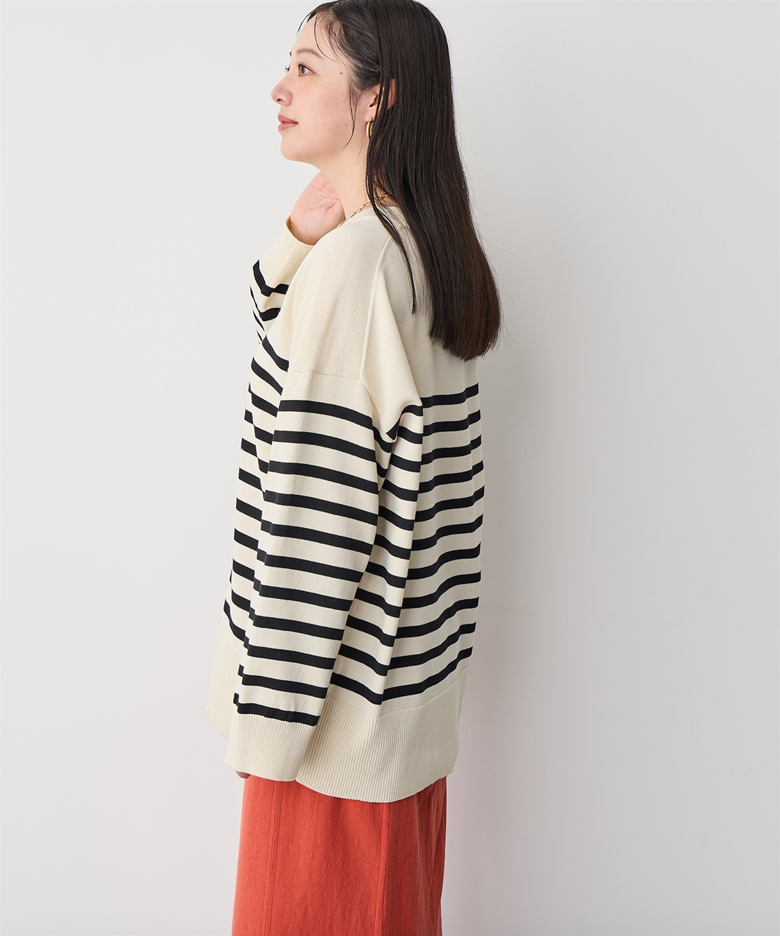 anyfee 【anyfee/プラスサイズ】スウェットライクニットカーディガン_sub_10