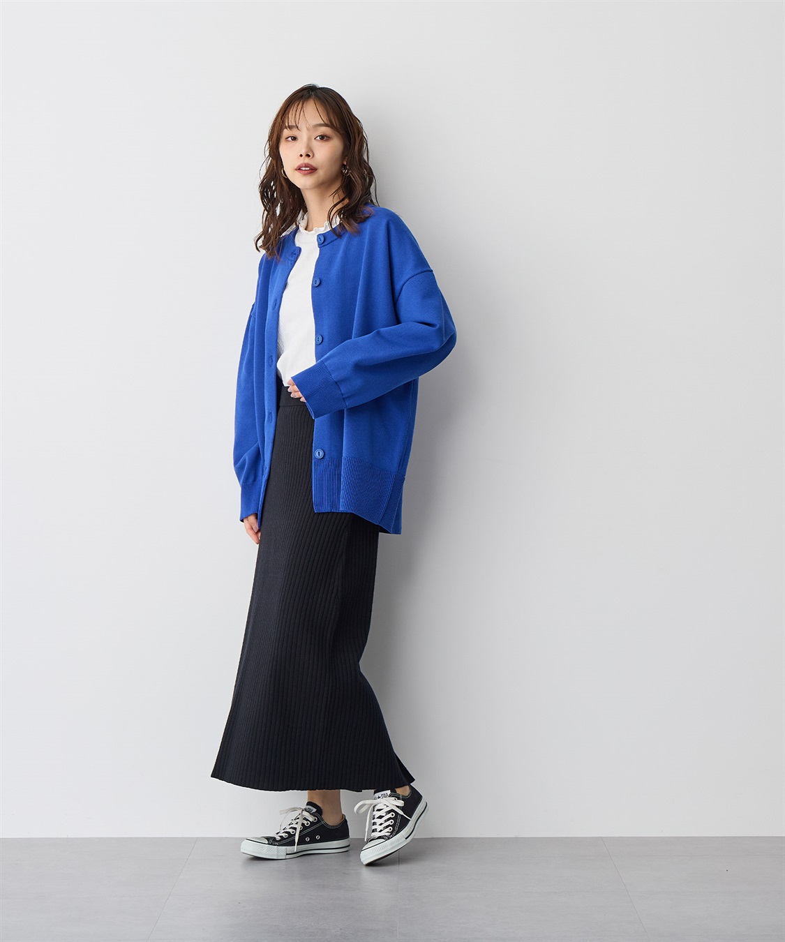 anyfee 【anyfee/プラスサイズ】スウェットライクニットカーディガン_sub_13