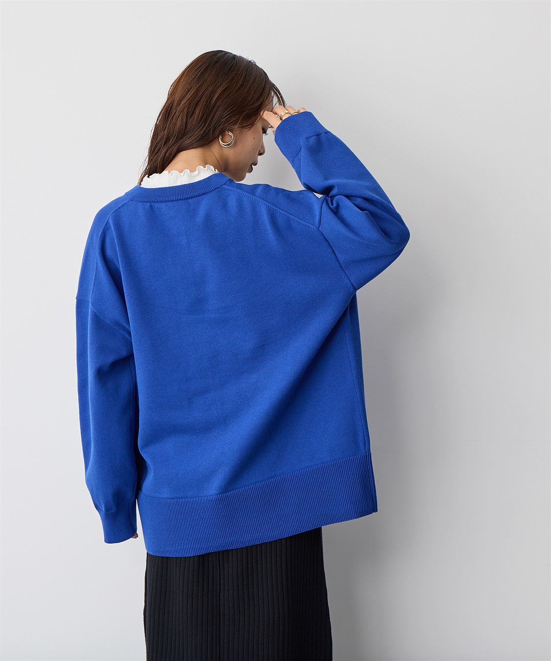 anyfee 【anyfee/プラスサイズ】スウェットライクニットカーディガン_sub_15