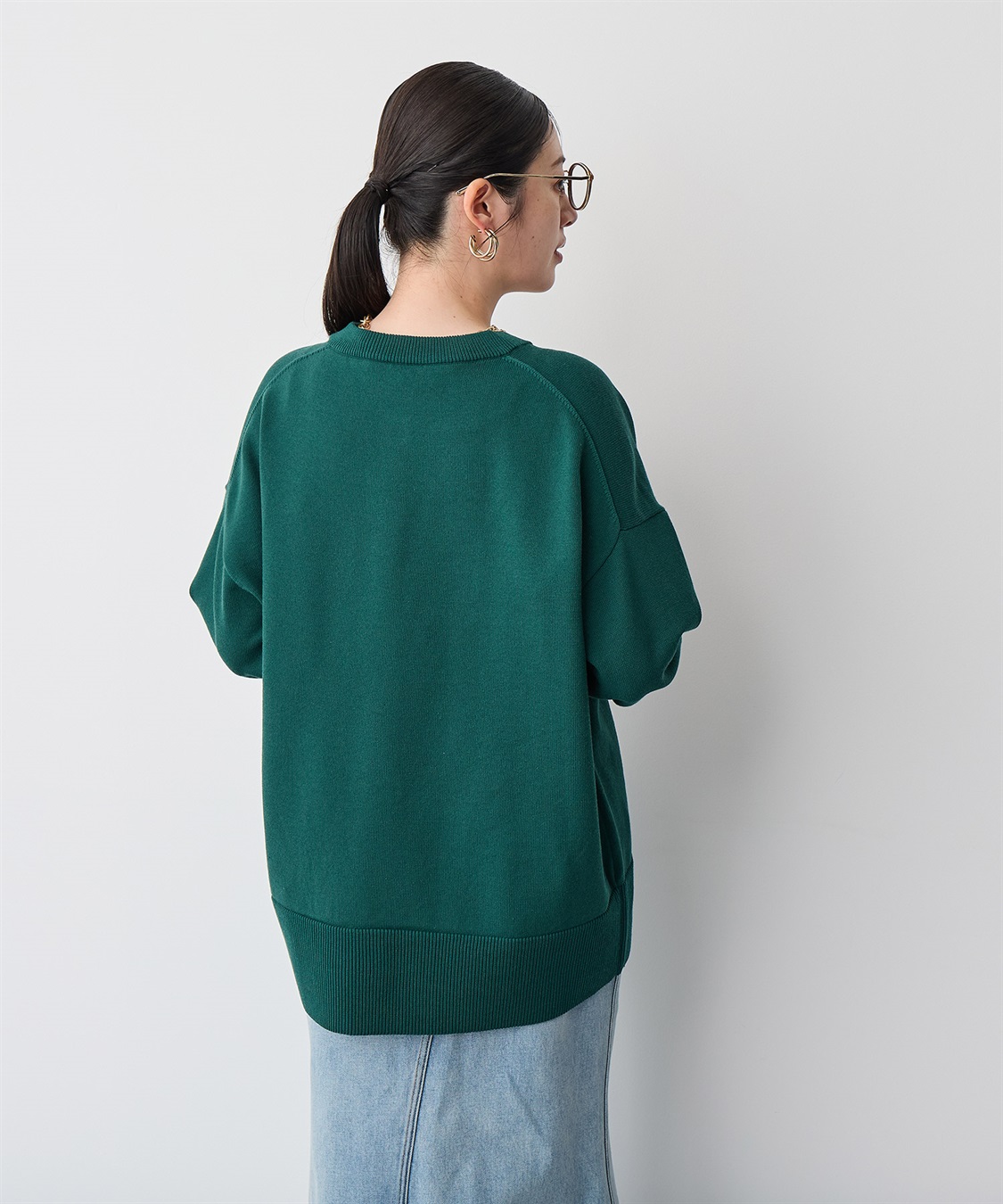 anyfee 【anyfee/プラスサイズ】スウェットライクニットカーディガン_sub_19