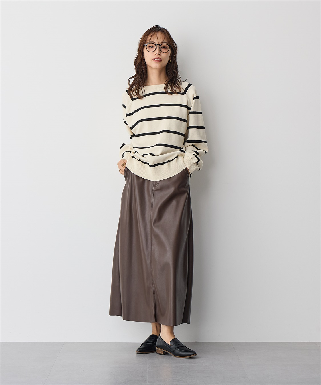 anyfee 【anyfee/プラスサイズ】ビックシルエットラグランニットプルオーバー_sub_1