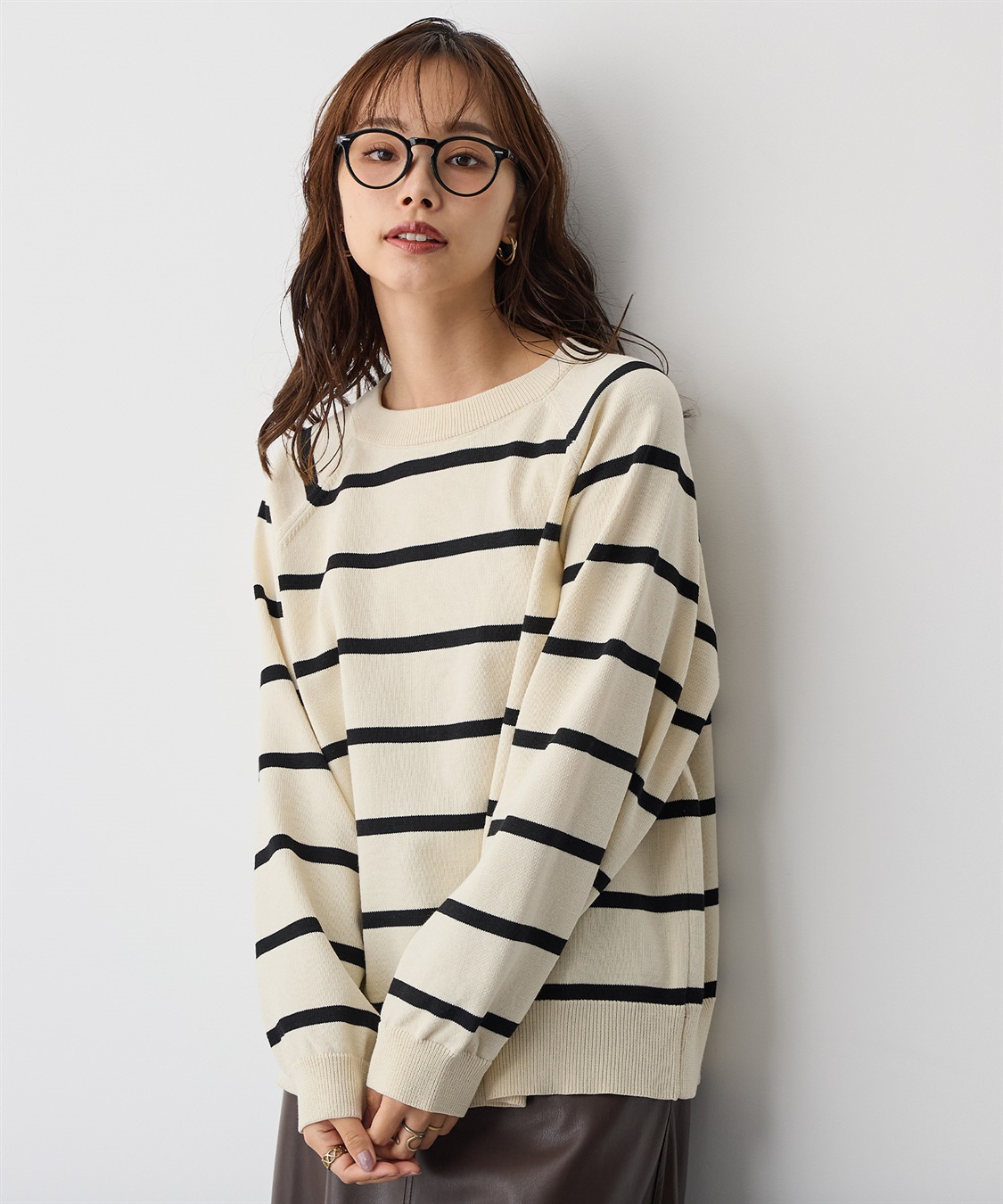 anyfee 【anyfee/プラスサイズ】ビックシルエットラグランニットプルオーバー_sub_3