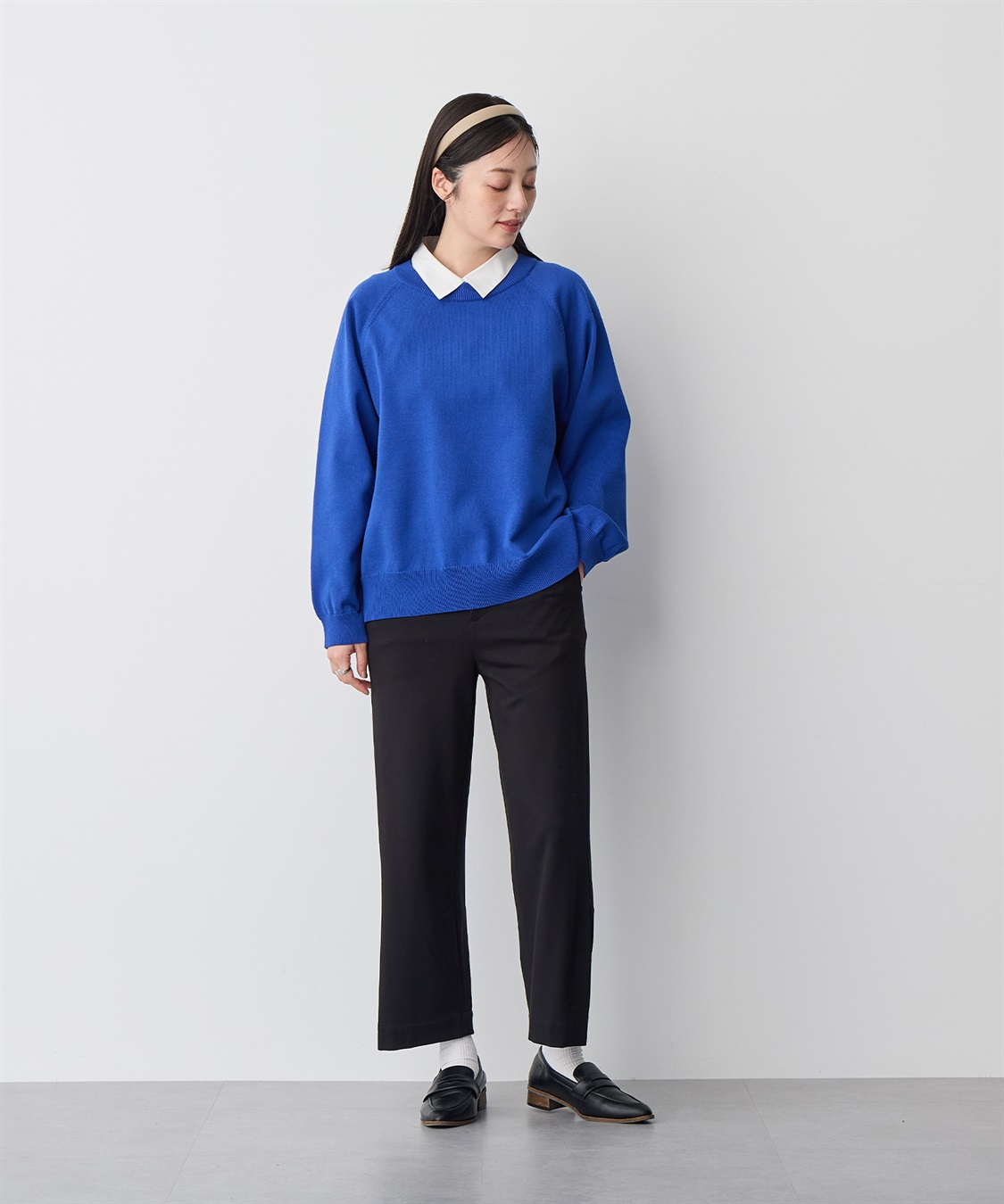 anyfee 【anyfee/プラスサイズ】ビックシルエットラグランニットプルオーバー_sub_4