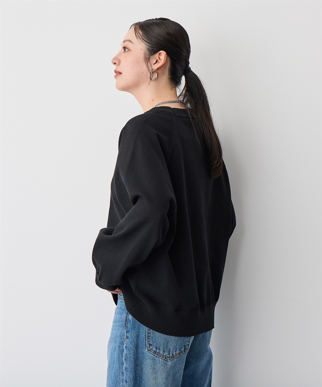 anyfee 【anyfee/プラスサイズ】ビックシルエットラグランニットプルオーバー_sub_9