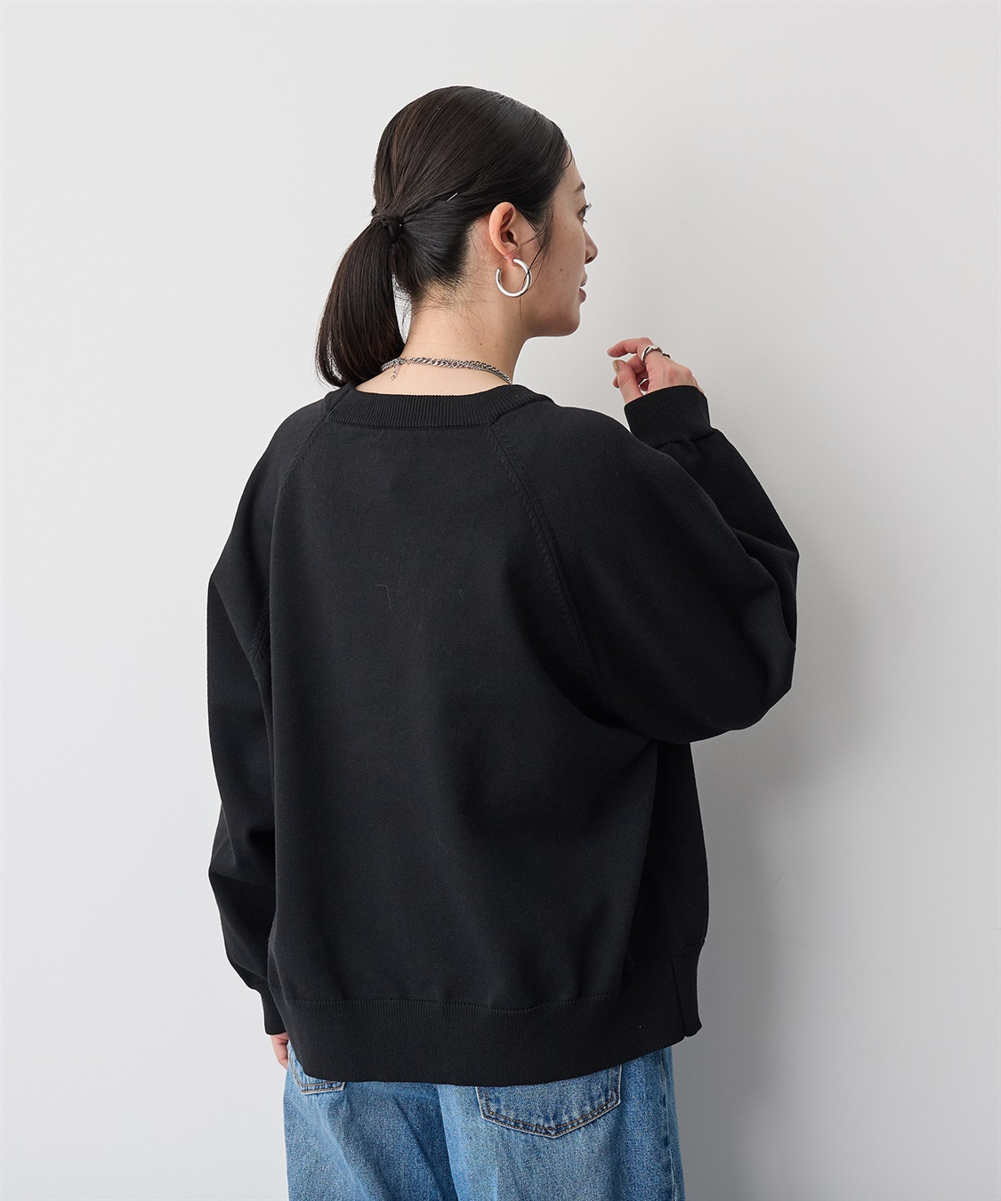 anyfee 【anyfee/プラスサイズ】ビックシルエットラグランニットプルオーバー_sub_10