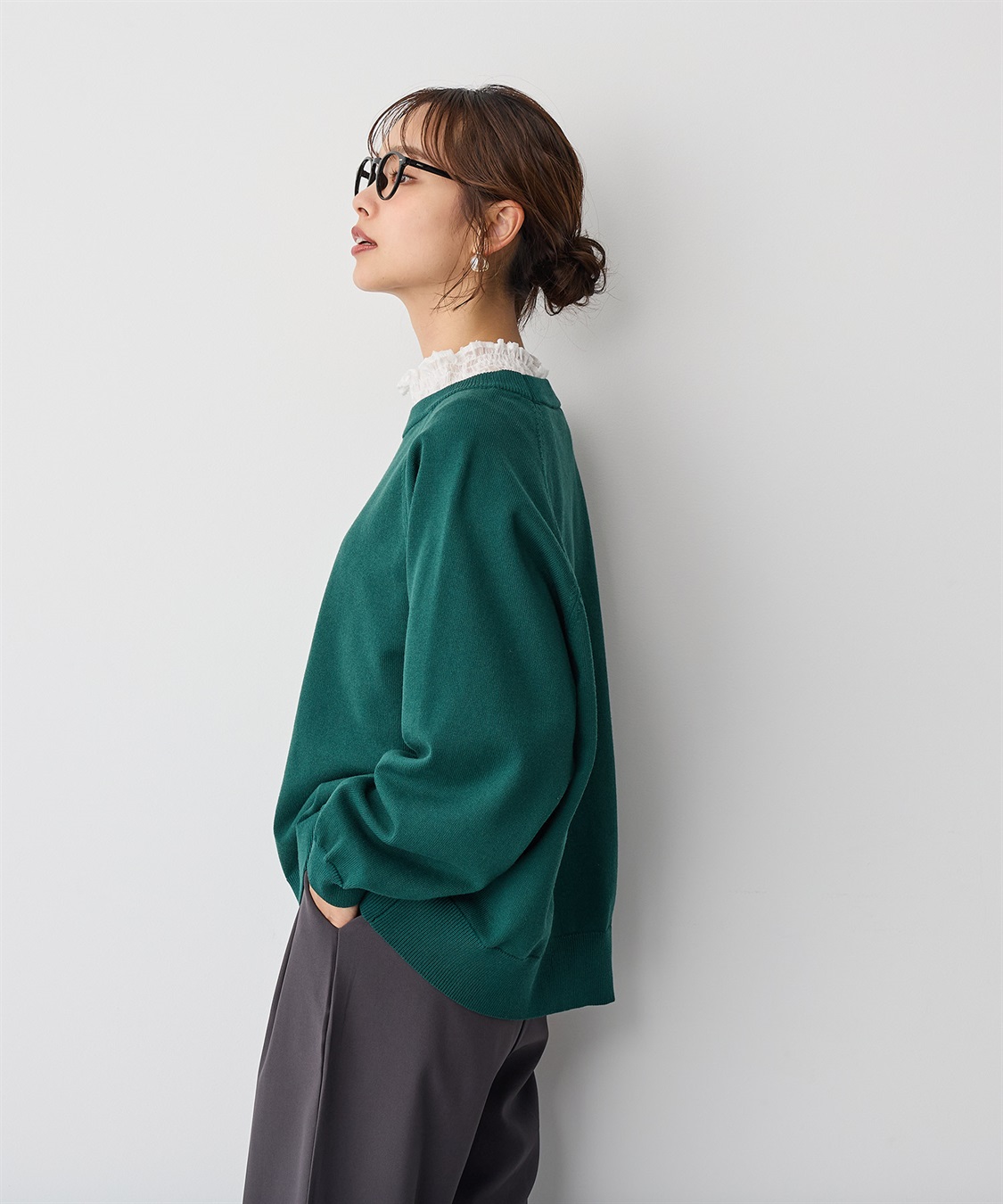 anyfee 【anyfee/プラスサイズ】ビックシルエットラグランニットプルオーバー_sub_13