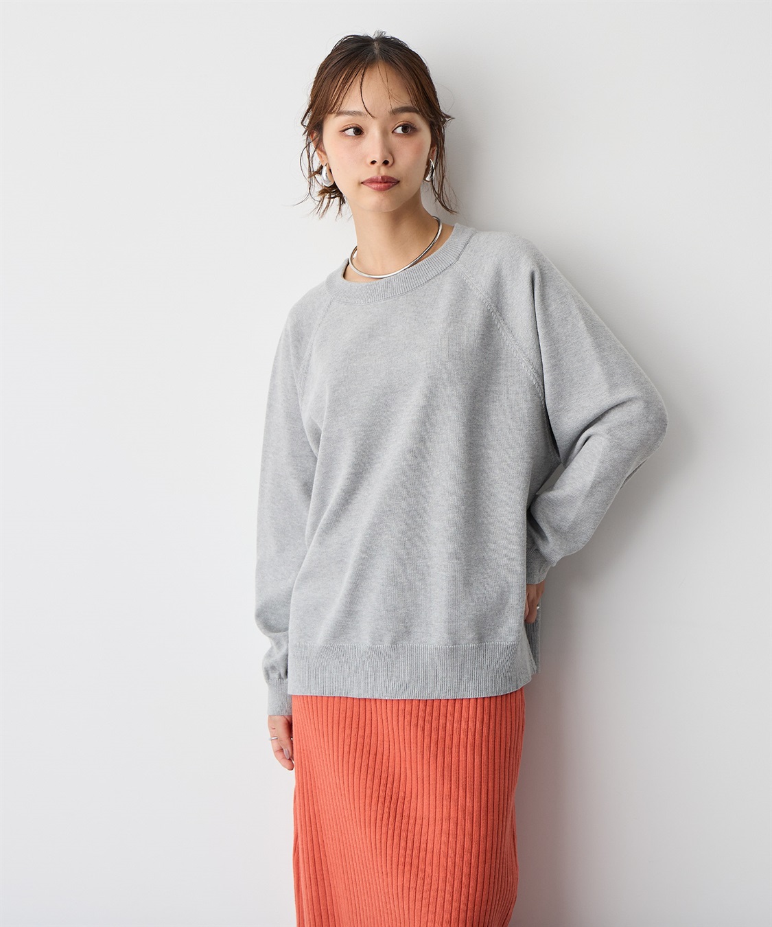 anyfee 【anyfee/プラスサイズ】ビックシルエットラグランニットプルオーバー_sub_15