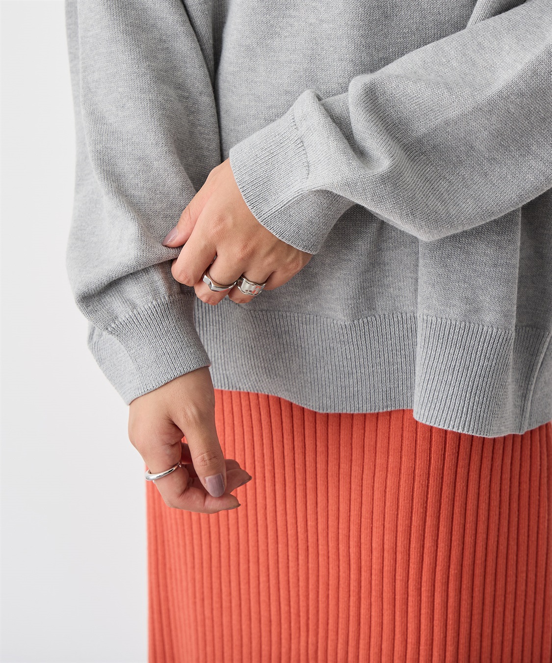 anyfee 【anyfee/プラスサイズ】ビックシルエットラグランニットプルオーバー_sub_20