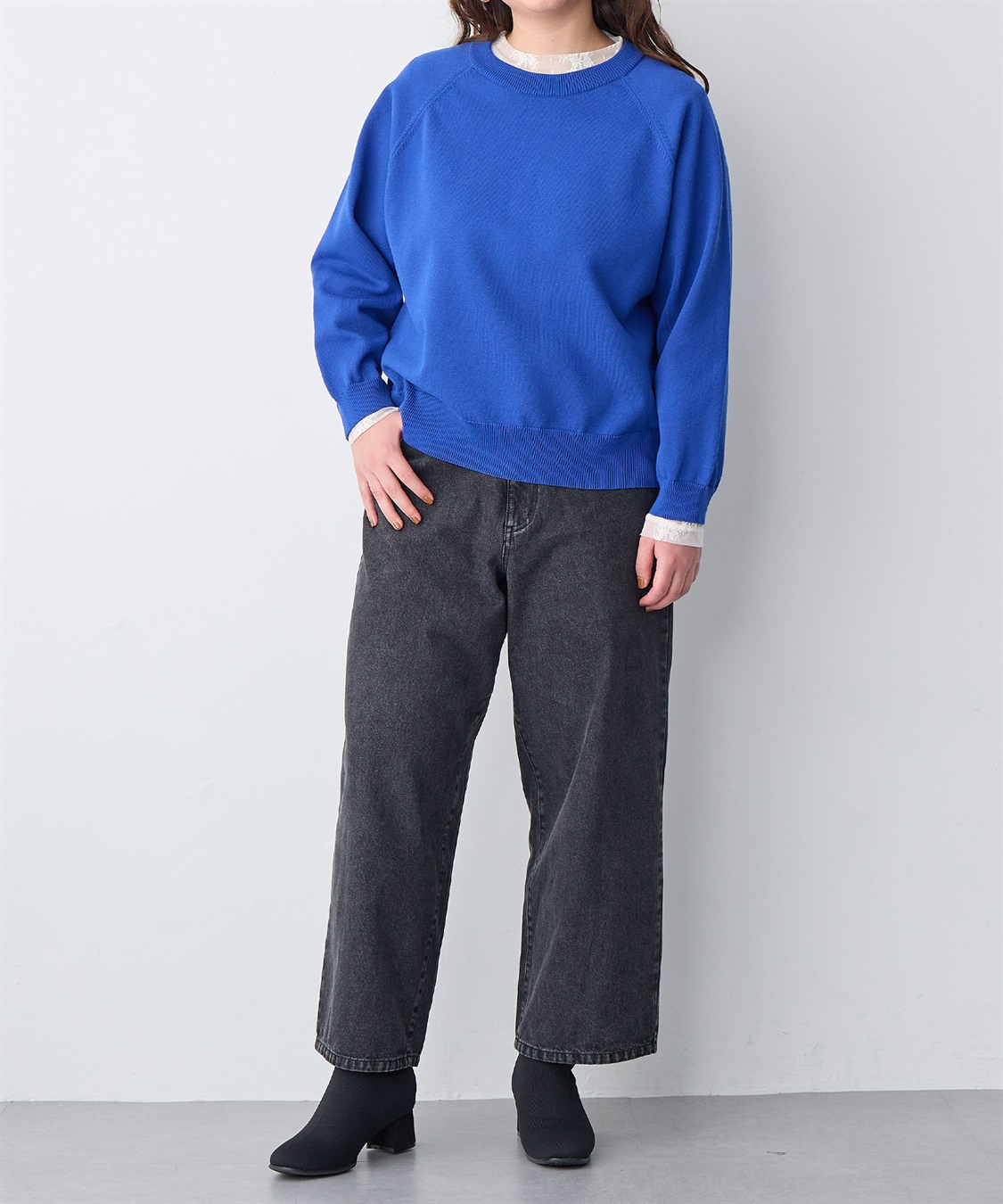 anyfee 【anyfee/プラスサイズ】ビックシルエットラグランニットプルオーバー_sub_22