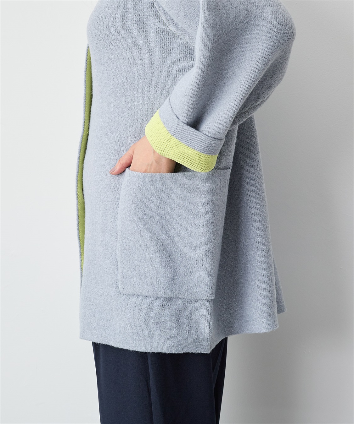 Life Style by cross marche 【anyfee/プラスサイズ】バイカラーニットジャケット_sub_12