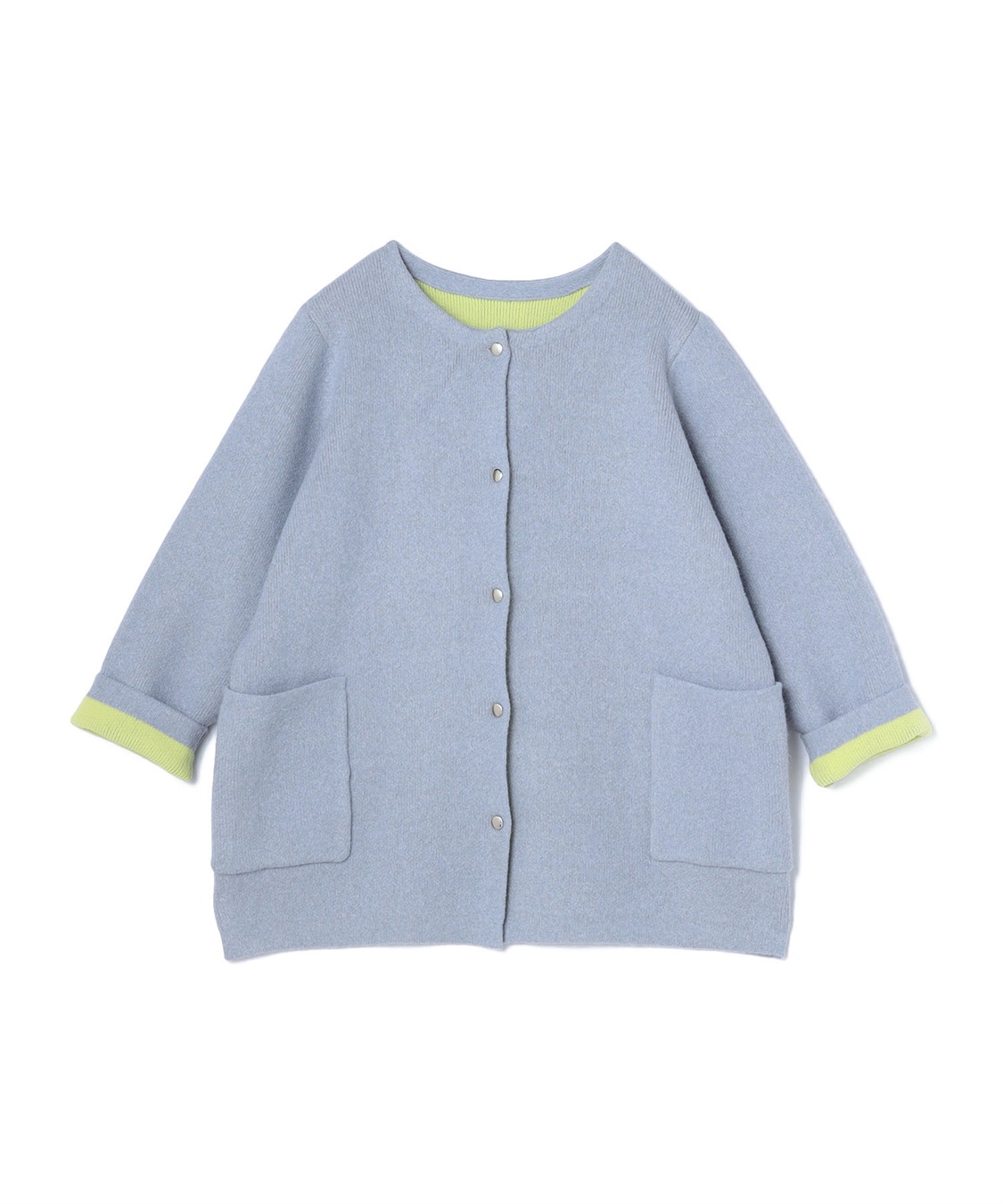 Life Style by cross marche 【anyfee/プラスサイズ】バイカラーニットジャケット_sub_28