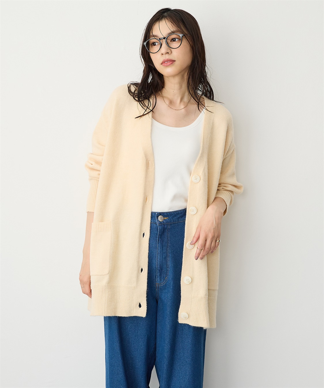 anyfee 【anyfee/プラスサイズ】Vネックニットカーディガン_sub_7