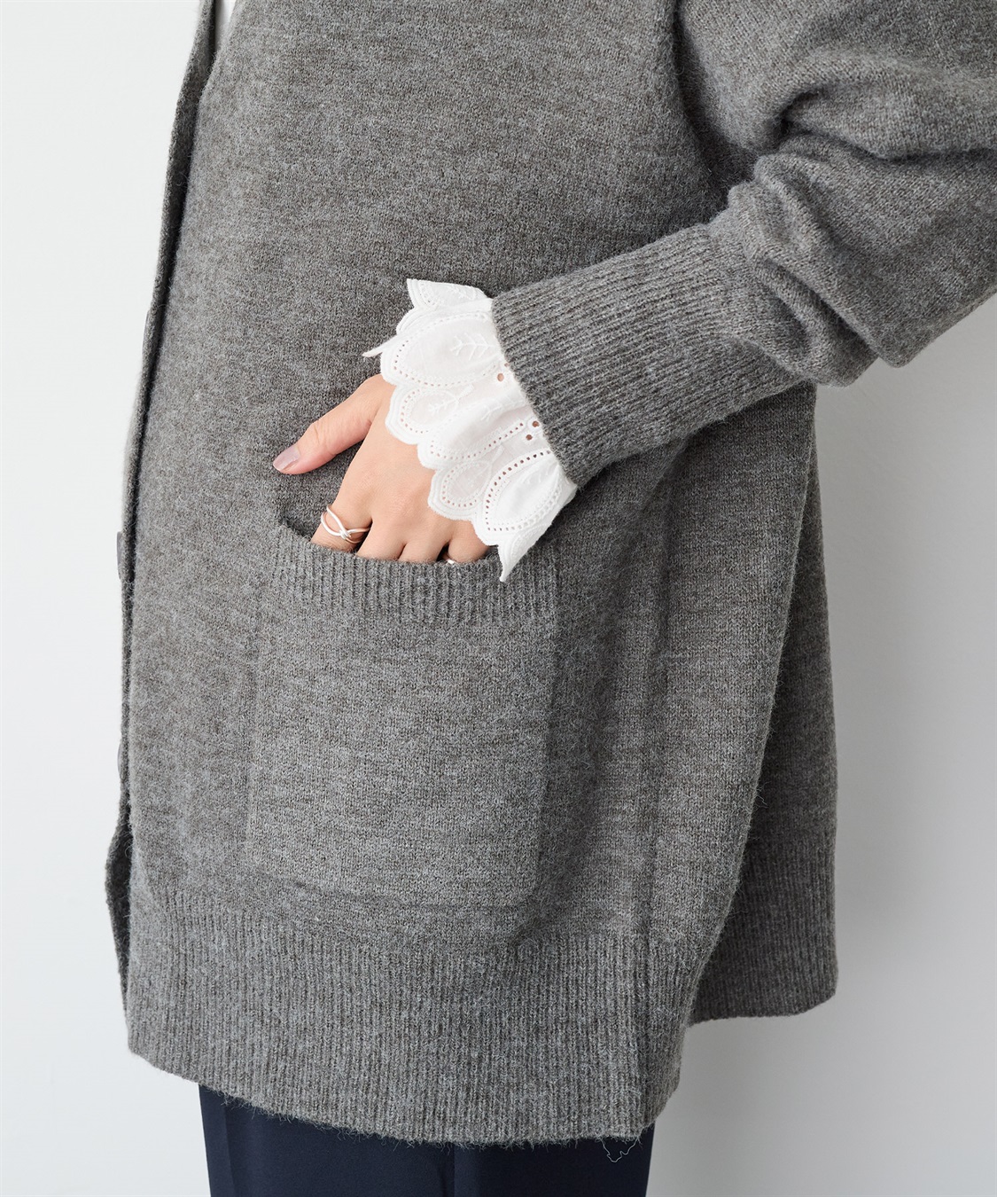 anyfee 【anyfee/プラスサイズ】Vネックニットカーディガン_sub_15