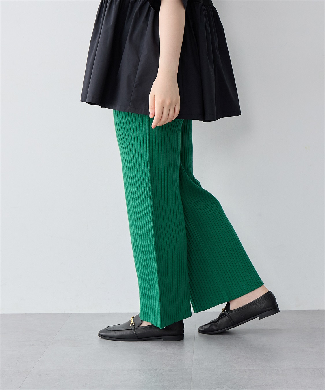 anyfee 【anyfee/プラスサイズ】ウォームタッチすっきりセミワイドニットパンツ《低身長サイズ有》_sub_14