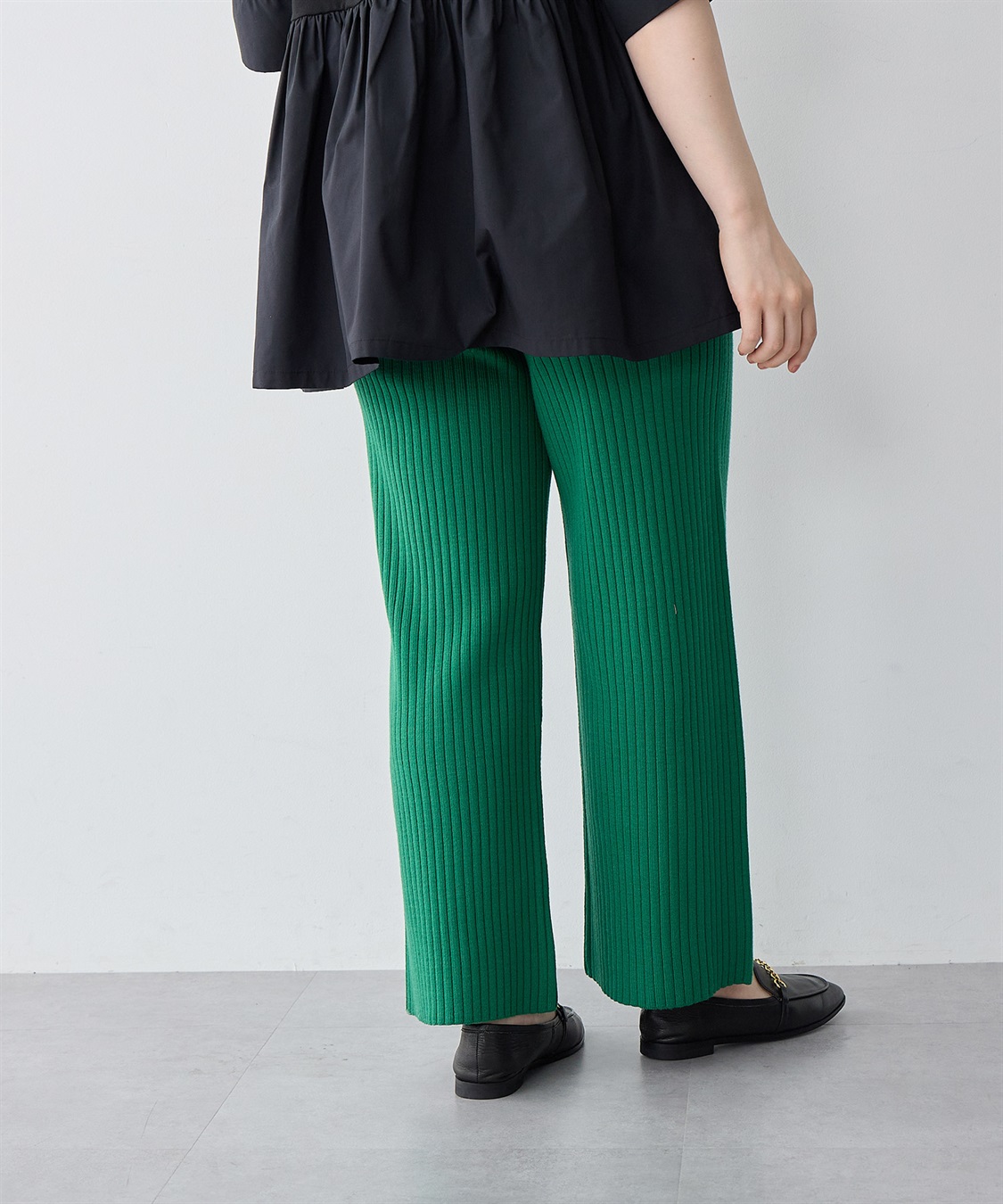 anyfee 【anyfee/プラスサイズ】ウォームタッチすっきりセミワイドニットパンツ《低身長サイズ有》_sub_15