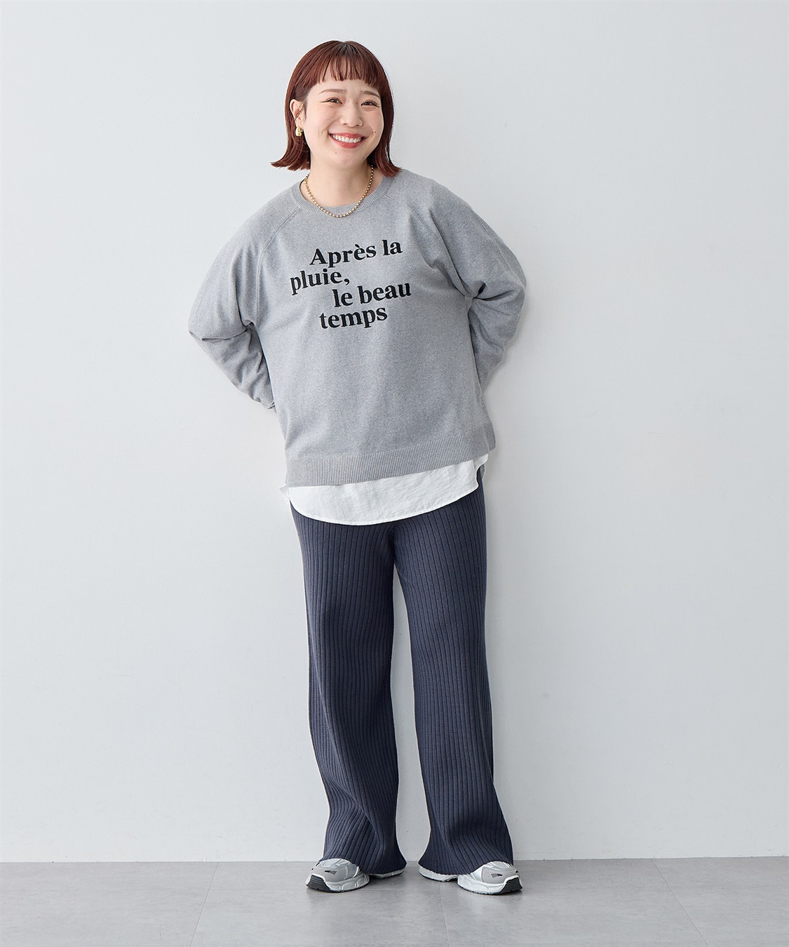 anyfee 【anyfee/プラスサイズ】ウォームタッチすっきりセミワイドニットパンツ《低身長サイズ有》_sub_17